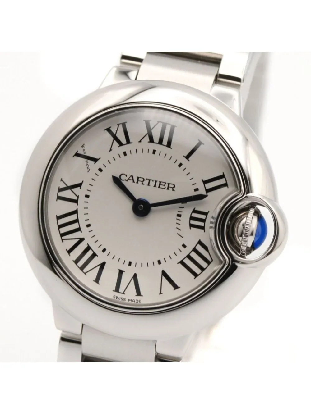 Cartier Watch Baron Blue SM Silver Stainless Steel